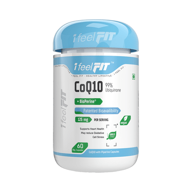 IFeelFIT CoQ10 99% Ubiquinone + Bioperine 125mg Veg.Capsule
