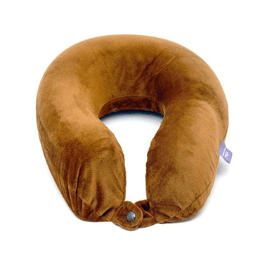 Viaggi Memory Foam Travel Neck Pillow Brown