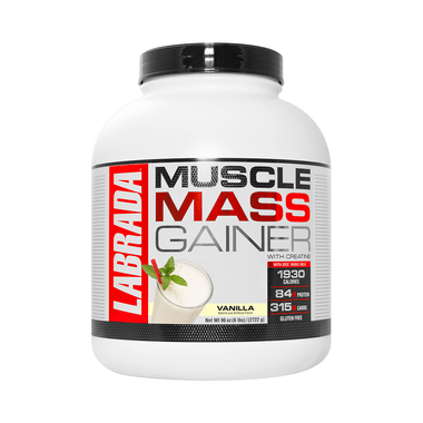 Labrada Nutrition Muscle Mass Gainer With Creatine For Muscle Support | Flavour Vanilla