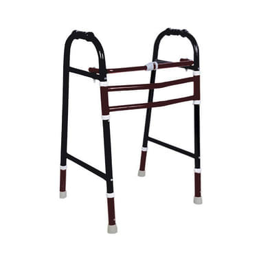 Fidelis Healthcare Portable Height Adjustable Foldable Walker Red
