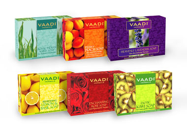 Vaadi Herbals Traditional Remedy - Pack Of 6 Luxurious Handmade Herbal Soaps