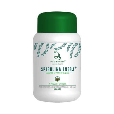 Aavaaram Spirulina Enerj+ 500mg Veg Capsule