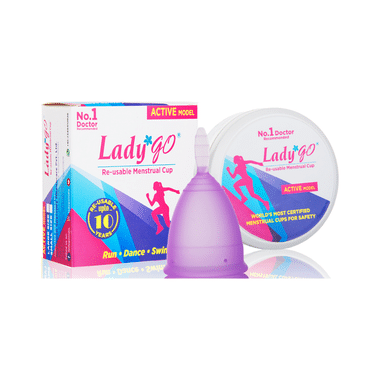Lady Go Re-Usable Menstrual Cup Small Active Model