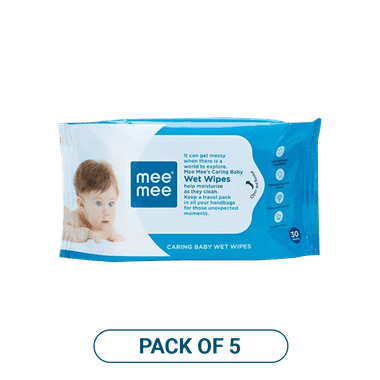 Mee Mee Caring Baby Wet Wipes With Aloe Vera | Pack Of 5