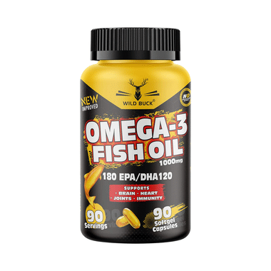 Wild Buck Omega-3 Fish Oil 1000mg Softgel Capsule