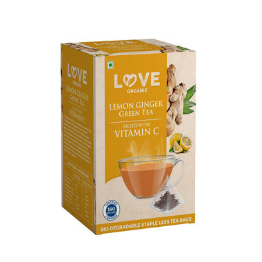 Love Organic Lemon Ginger Green Tea (2.5gm Each)