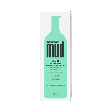 Mensxp Mud Natural Face & Body Lotion SPF 15 For Men Oily & Combination Skin