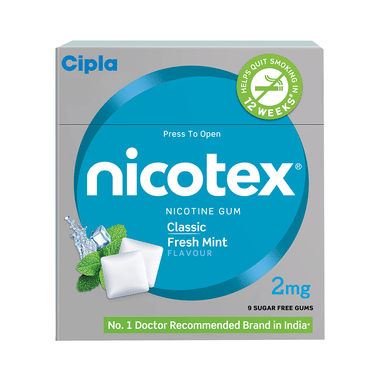 Nicotex Sugar Free Classic Fresh Mint Chewing Gums