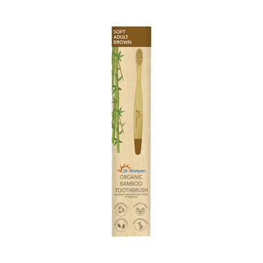 Dr. Morepen Organic Bamboo Toothbrush Adult Soft Brown