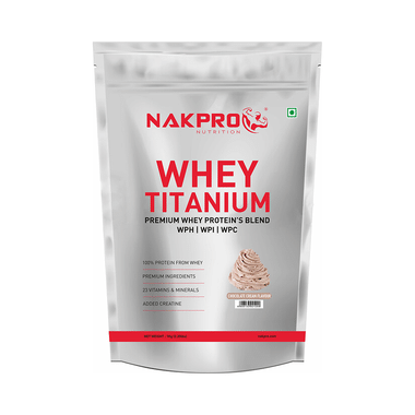 Nakpro Nutrition Whey Titanium Premium Whey Protein's Blend Chocolate Cream