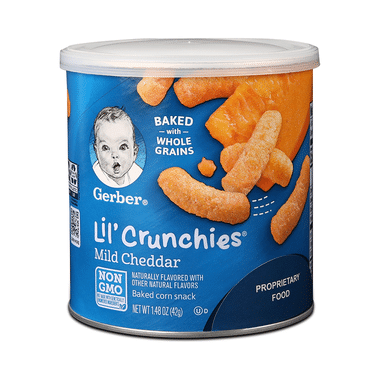 Gerber Lil' Crunchies Baked Corn Snacks Mild Cheddar