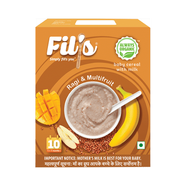 Fil's Baby Cereal With Milk (10 To 36 Months+) Ragi & Multifruit