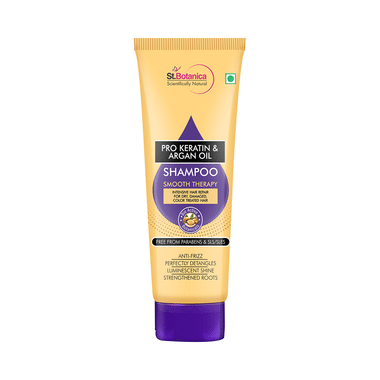 St.Botanica Pro Keratin & Argan Oil Smooth Therapy Shampoo Intense Hair Repair For Dry, Damaged & Color Treated Hair, No Parabens, Silicons Or Sls Sulphate Shampoo