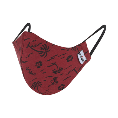 Hyzinik Anti-Viral Reusable Comfortable Face Mask Maroon Printed