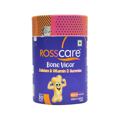 Rosscare Bone Vigor Calcium & Vitamin D Gummies Mango & Strawberry
