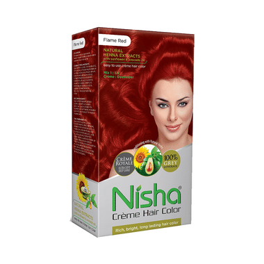 Nisha Creme Hair Color Flame Red