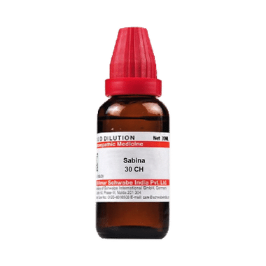 Dr Willmar Schwabe India Sabina Dilution 30 CH