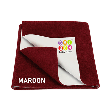 Bey Bee Waterproof Baby Bed Protector Dry Sheet For New Born Babies (70cm X 50cm) Small Maroon