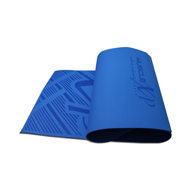 MuscleXP Pure EVA Material Yoga Mat With Cover Bag 6mm Blue