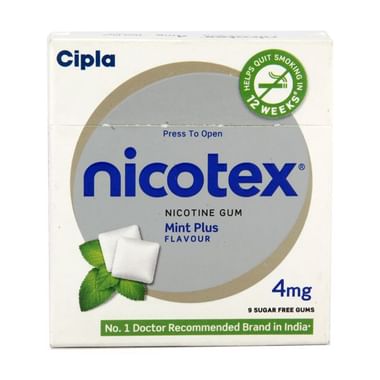 Nicotex 4mg Chewing Gums Mint Plus Sugar Free