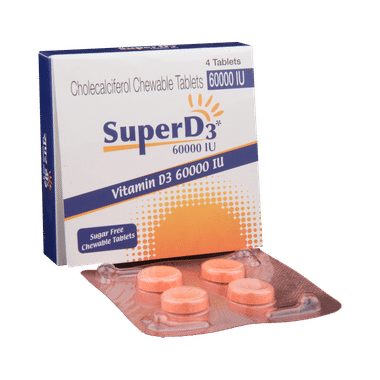 Super D3 60000IU Chewable Tablet