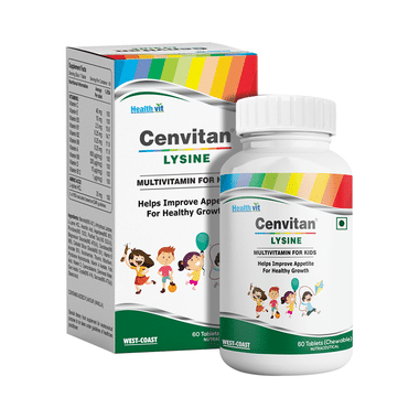 HealthVit Cenvitan Lysine Multivitamin & Multimineral For Kids | Supports Healthy Appetite & Growth