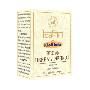 Khadi Leafveda Herbal Mehndi (Amonia Free) Brown