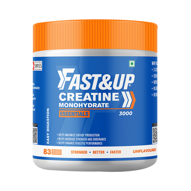 Fast&Up Creatine Monohydrate Essentials | Boosts Energy, Strength & Performance | Unflavoured