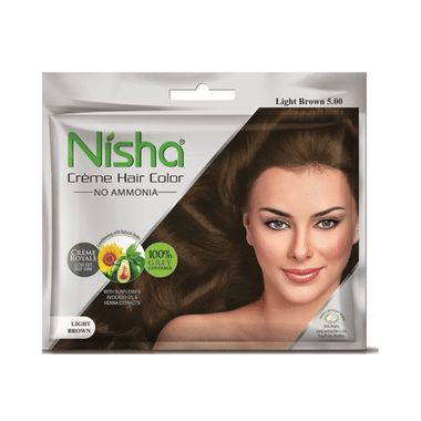 Nisha Creme Hair Color Light Brown