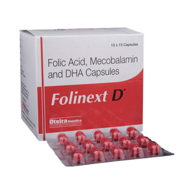 Folinext D Capsule with Folic Acid, Mecobalamin & DHA