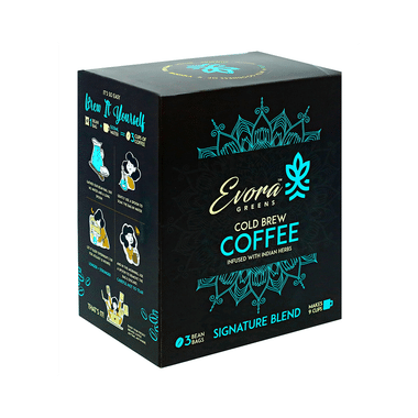 Evora Greens Cold Brew Coffee Bean Bag (50gm Each) Signature Blend