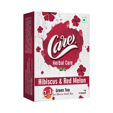 Care Herbal Care 2 In 1 Green Tea (14gm Each) Hibiscus & Red Melon