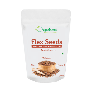 Organic Vasi Flax Seeds Raw Unroasted Brown Seeds