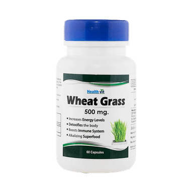 HealthVit Wheat Grass Extract 500mg Capsule