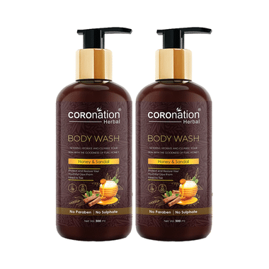 Coronation Herbal Honey & Sandal Body Wash (300ml Each)