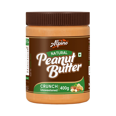 Alpino Natural Crunch Unsweetened Peanut Butter (400gm Each)