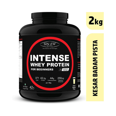 Sinew Nutrition Intense Whey Protein For Beginners With Digestive Enzymes Kesar Pista Badam