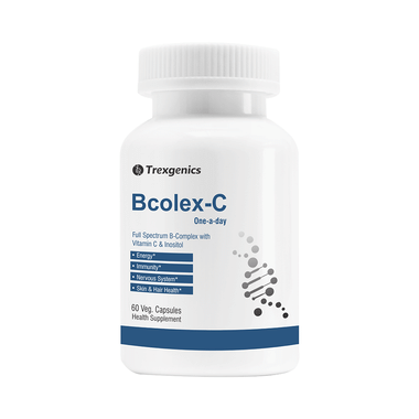 Trexgenics Bcolex-C With Vitamin-C, B-Complex & Inositol | Veg Capsule For Energy, Immunity, Nervous System, Skin & Hair