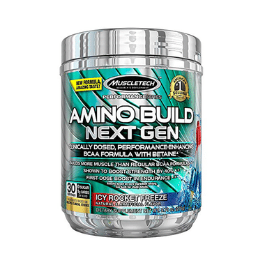 Muscletech Performance Series Amino Build Next Gen Clinically Dosed BCAA Formula Icy Rocket Freeze