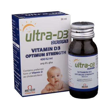 Ultra-D3 400IU Vitamin D3 (Cholecalciferol) | For Strength | Oral Drops
