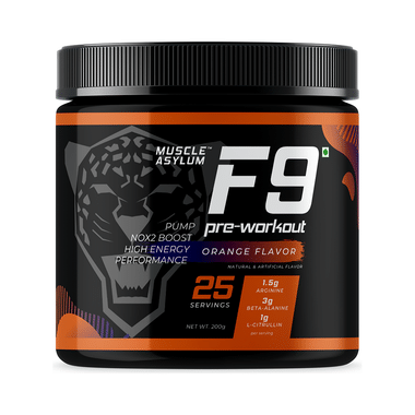 Muscle Asylum F9 Pre-Workout Orange