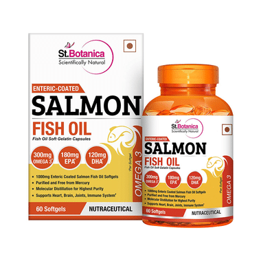 St.Botanica Enteric Coated Salmon Fish Oil With Omega 3 Soft Gelatin Capsule