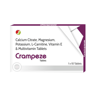 Crampeze Tablet With Calcium, Magnesium, Potassium, L-Carnitine & Multivitamins