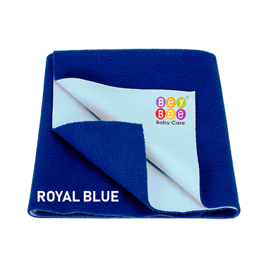 Bey Bee Waterproof Baby Bed Protector Dry Sheet For New Born Babies (70cm X 50cm) Small Royal Blue