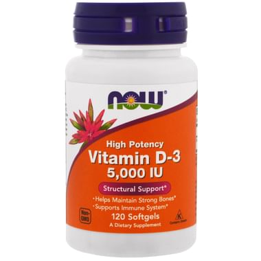Now Vitamin D3 5000IU Softgel