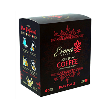 Evora Greens Cold Brew Coffee Bean Bag (50gm Each) Dark Roast