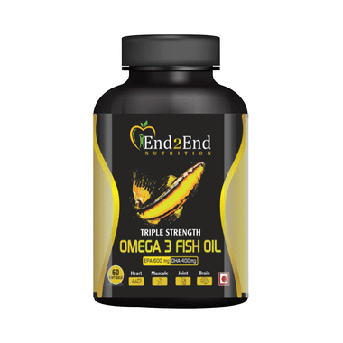 End2End Nutrition Triple Strength Omega 3 Fish Oil Softgel (60 Each)