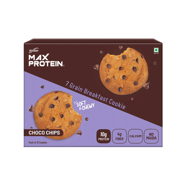 RiteBite Choco Chip Max Protein Cookie With 10g Protein And 4g Fiber (55gm Each)