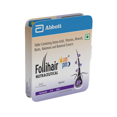 Follihair Follihair AM PM Tablet | Gluten-Free | Mineral Blend  | Supports Hair Health