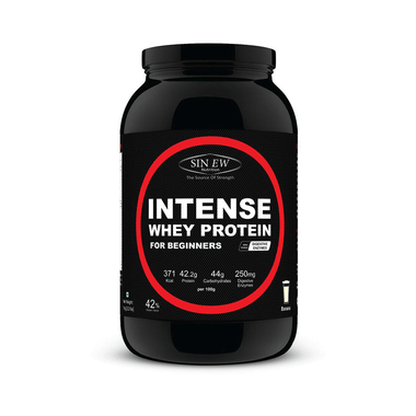 Sinew Nutrition Intense Whey Protein For Beginners With Digestive Enzymes Banana